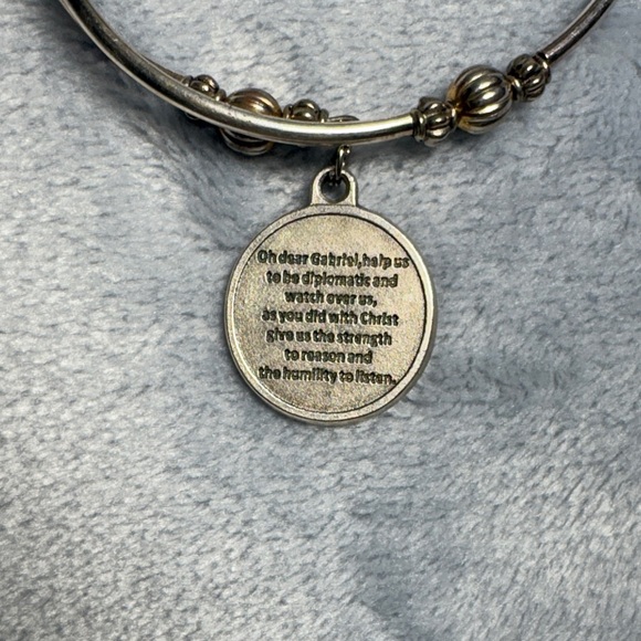 Archangel Gabriel Two-Tone Charm Bracelet - Picture 4 of 4